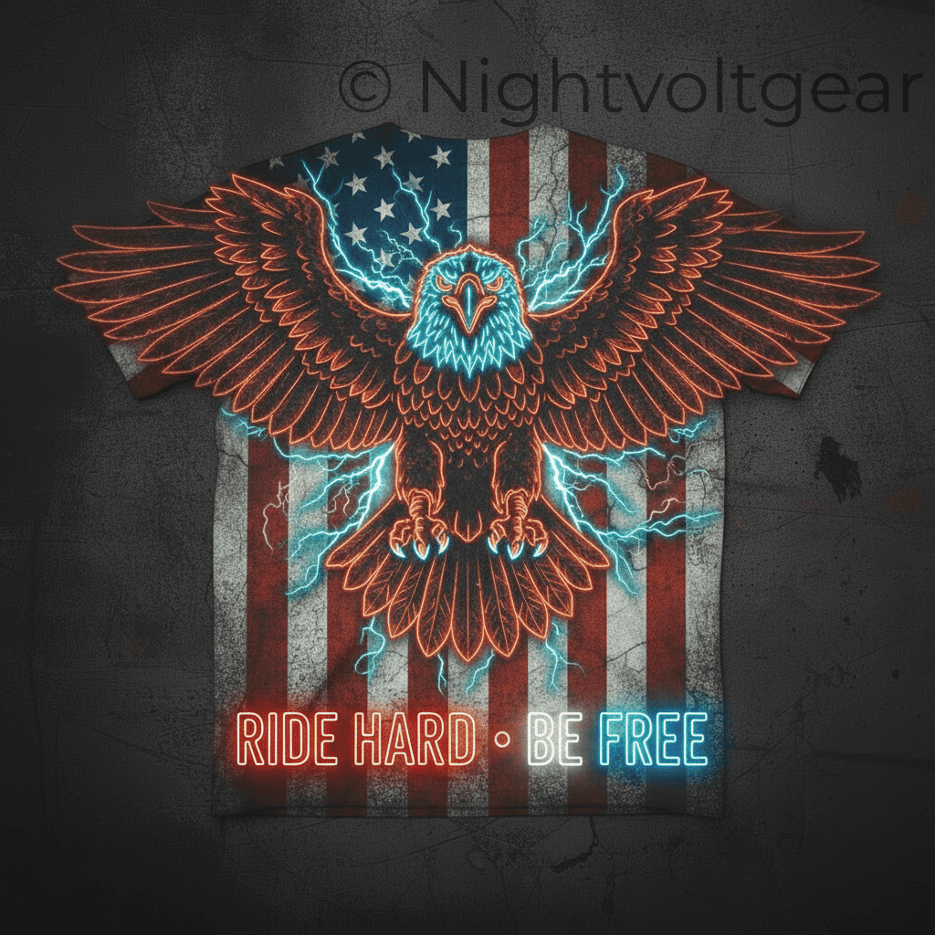 American Eagle Volt Tee - Wings Wrap Around with Text